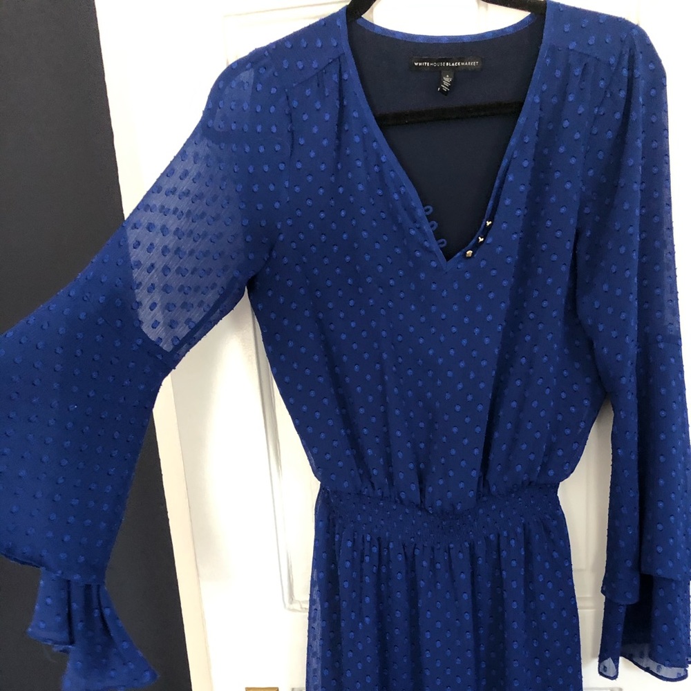 Blue long sleeve dress